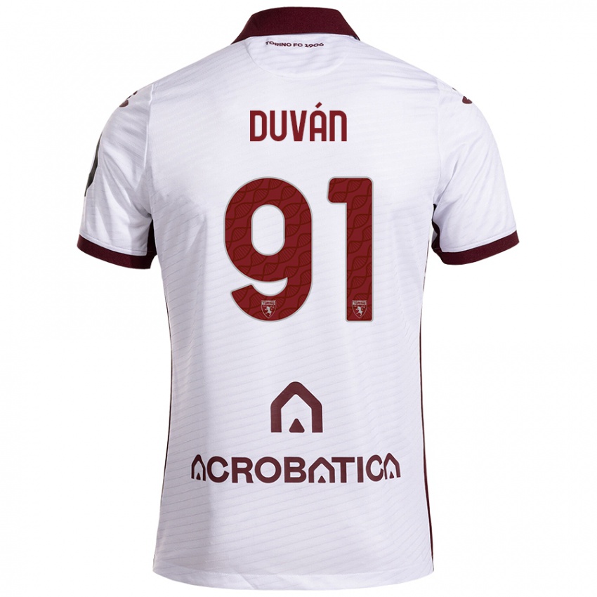 Dětské Duván Zapata #91 Bílá Kaštanová Daleko Hráčské Dresy 2024/25 Dres