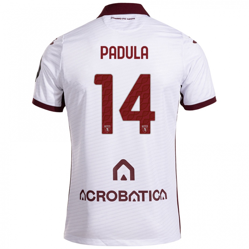 Dětské Cristian Padula #14 Bílá Kaštanová Daleko Hráčské Dresy 2024/25 Dres