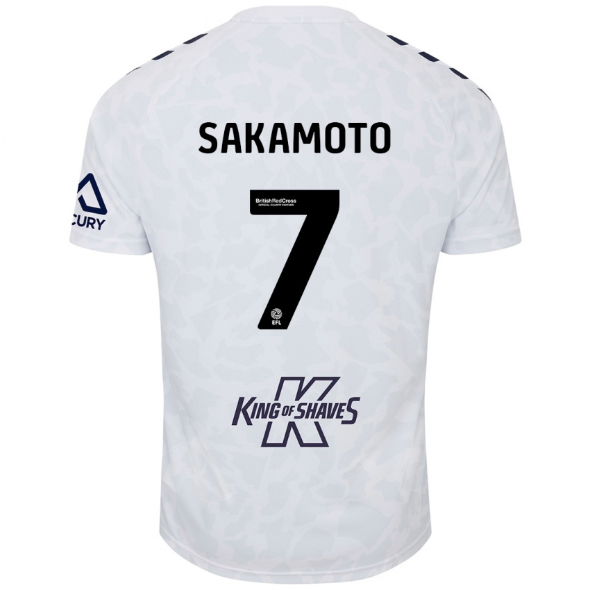 Dětské Tatsuhiro Sakamoto #7 Bílý Daleko Hráčské Dresy 2024/25 Dres