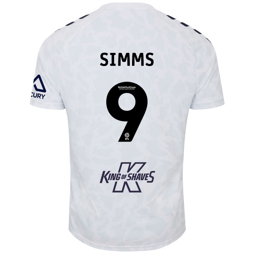 Dětské Ellis Simms #9 Bílý Daleko Hráčské Dresy 2024/25 Dres