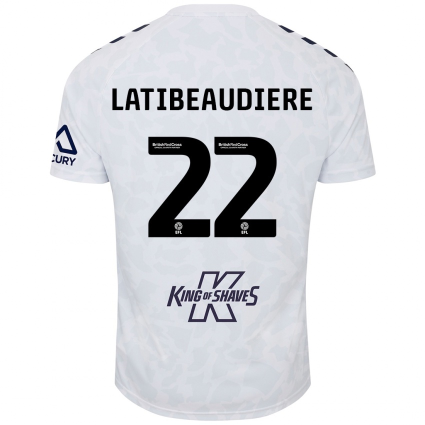 Dětské Joel Latibeaudiere #22 Bílý Daleko Hráčské Dresy 2024/25 Dres