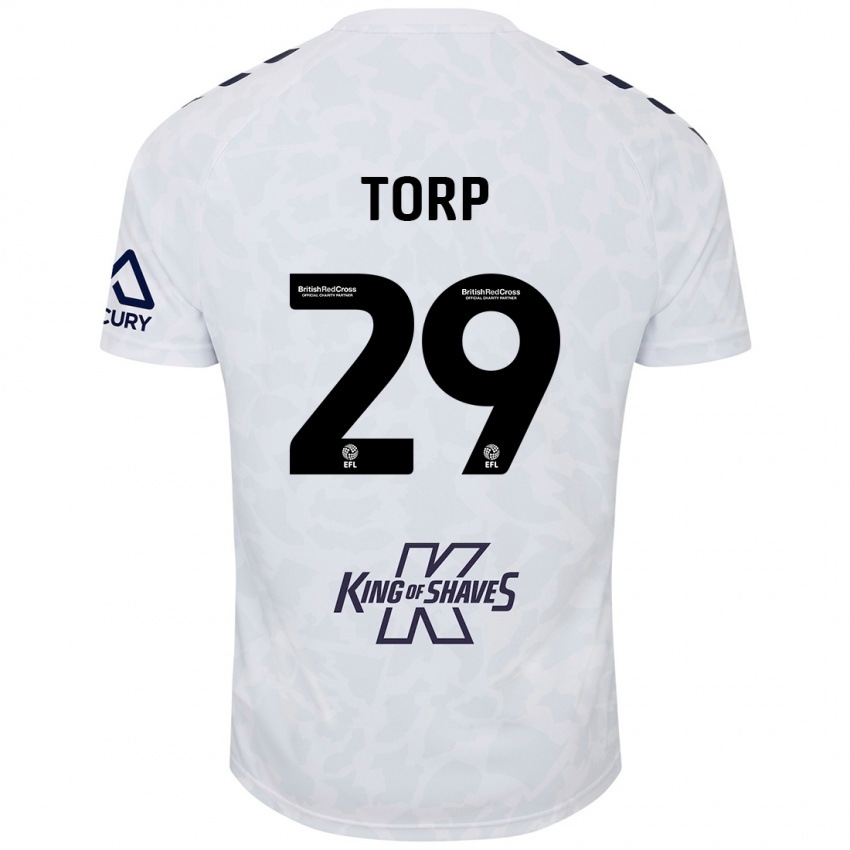 Dětské Victor Torp #29 Bílý Daleko Hráčské Dresy 2024/25 Dres