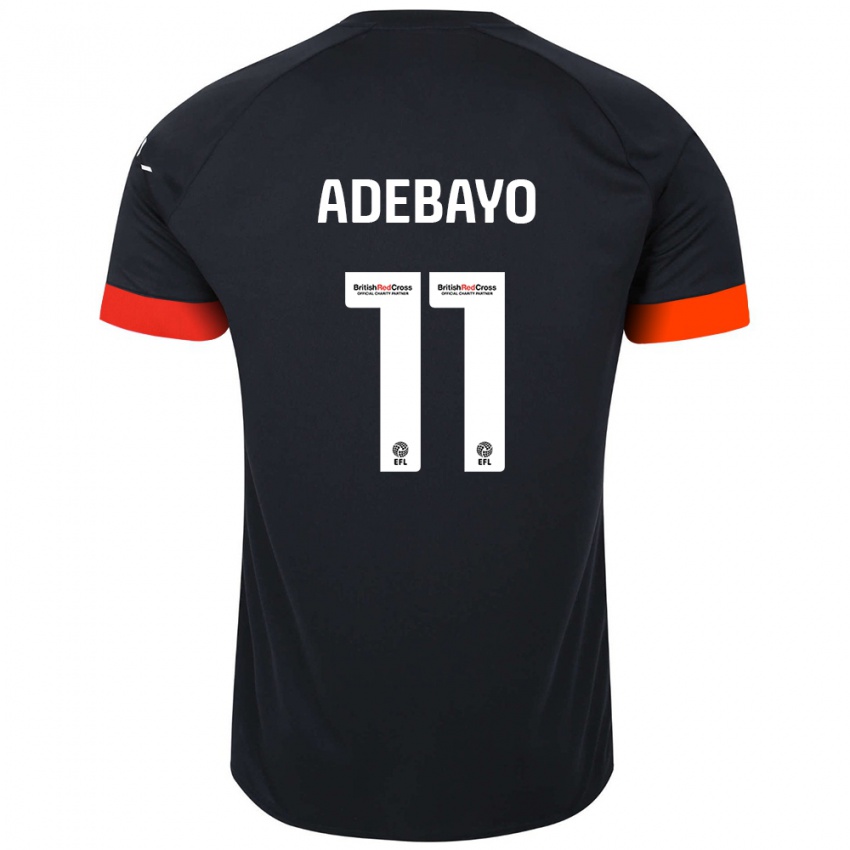 Dětské Elijah Adebayo #11 Černá Oranžová Daleko Hráčské Dresy 2024/25 Dres