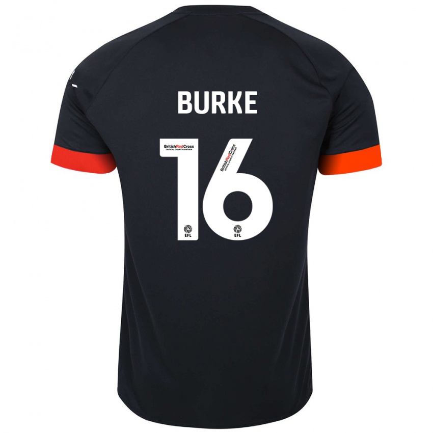 Dětské Reece Burke #16 Černá Oranžová Daleko Hráčské Dresy 2024/25 Dres