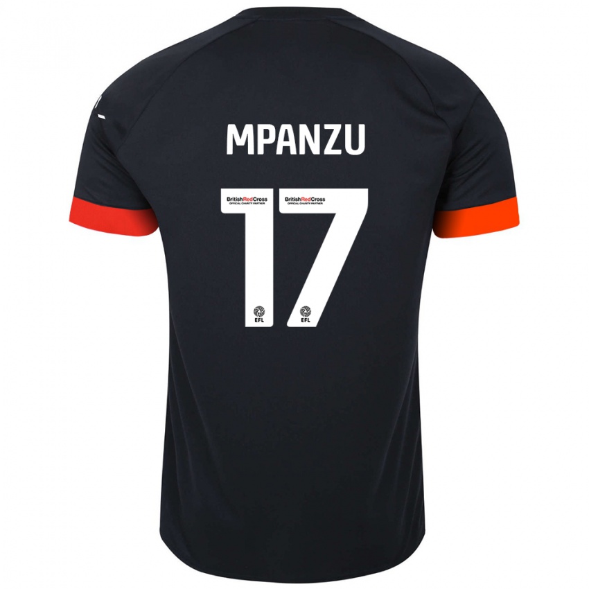 Dětské Pelly Ruddock Mpanzu #17 Černá Oranžová Daleko Hráčské Dresy 2024/25 Dres