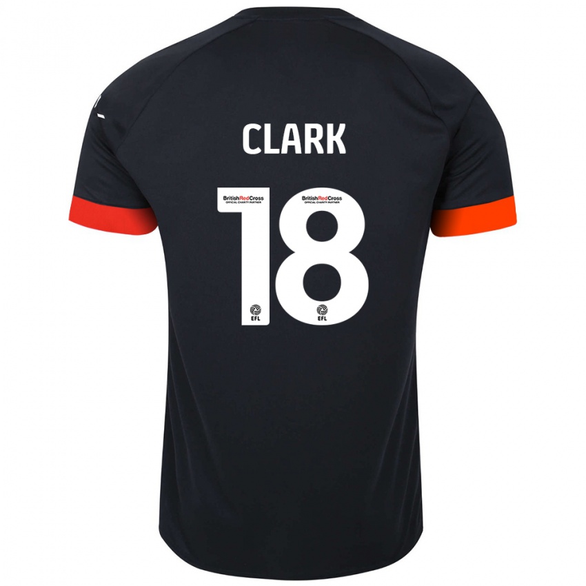 Dětské Jordan Clark #18 Černá Oranžová Daleko Hráčské Dresy 2024/25 Dres