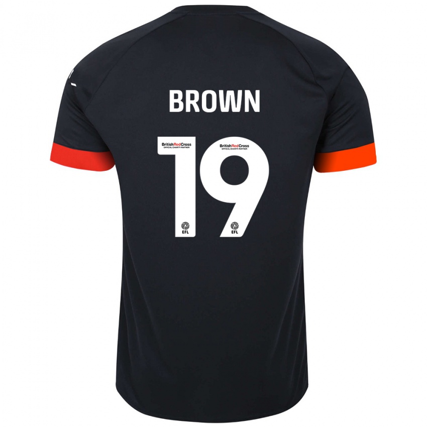 Dětské Jacob Brown #19 Černá Oranžová Daleko Hráčské Dresy 2024/25 Dres