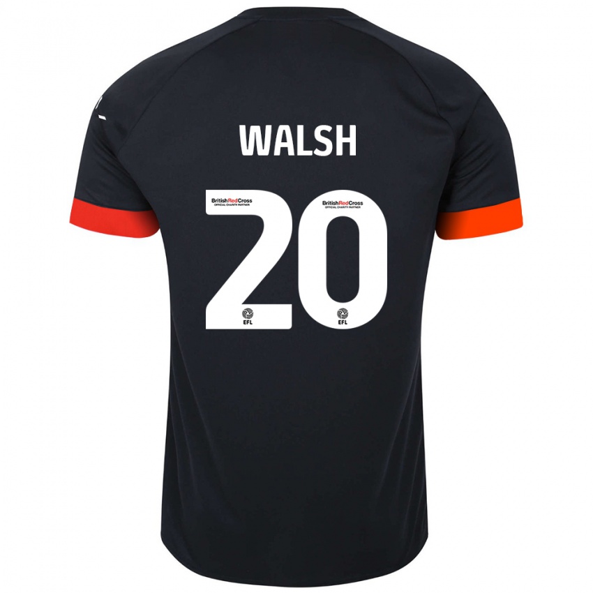 Dětské Liam Walsh #20 Černá Oranžová Daleko Hráčské Dresy 2024/25 Dres