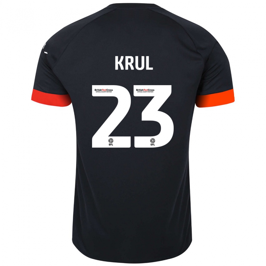 Dětské Tim Krul #23 Černá Oranžová Daleko Hráčské Dresy 2024/25 Dres