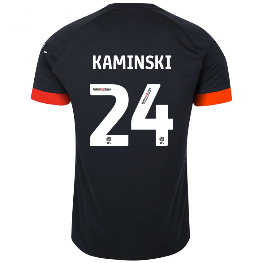 Dětské Thomas Kaminski #24 Černá Oranžová Daleko Hráčské Dresy 2024/25 Dres