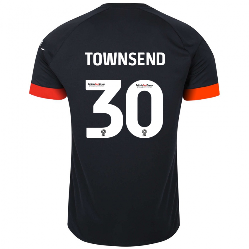 Dětské Andros Townsend #30 Černá Oranžová Daleko Hráčské Dresy 2024/25 Dres