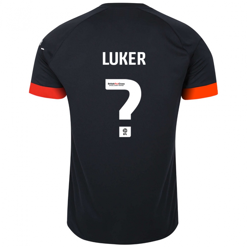 Dětské Jayden Luker #0 Černá Oranžová Daleko Hráčské Dresy 2024/25 Dres