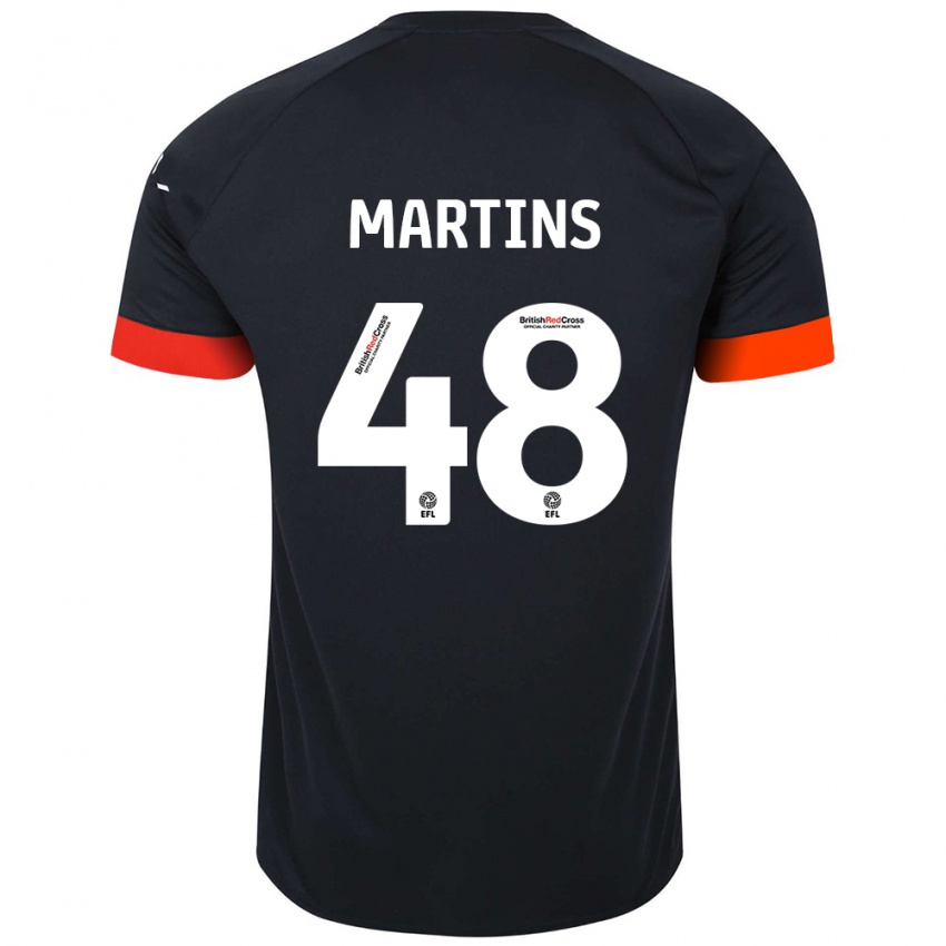 Dětské Dominic Dos Santos Martins #48 Černá Oranžová Daleko Hráčské Dresy 2024/25 Dres