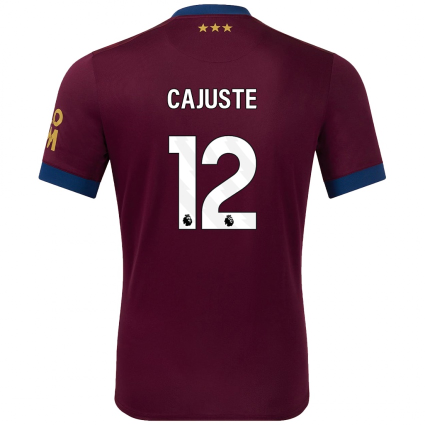 Dětské Jens Cajuste #12 Hnědý Daleko Hráčské Dresy 2024/25 Dres