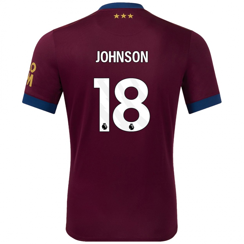 Dětské Ben Johnson #18 Hnědý Daleko Hráčské Dresy 2024/25 Dres