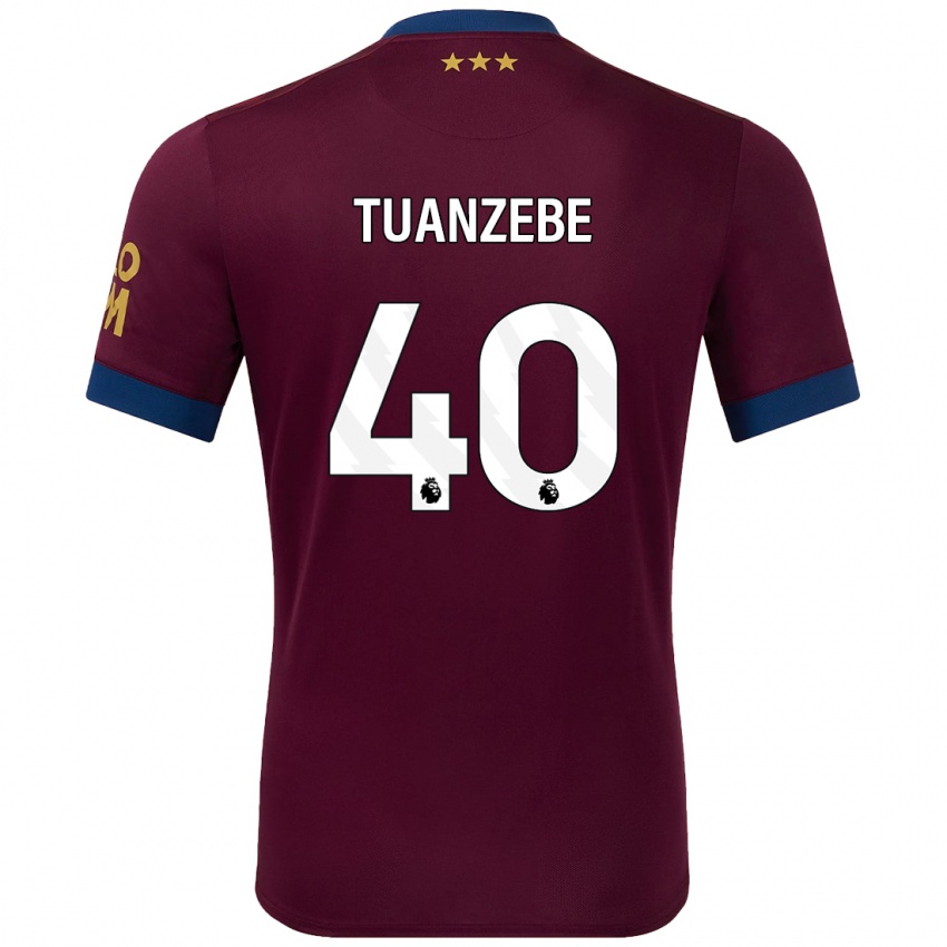 Dětské Axel Tuanzebe #40 Hnědý Daleko Hráčské Dresy 2024/25 Dres