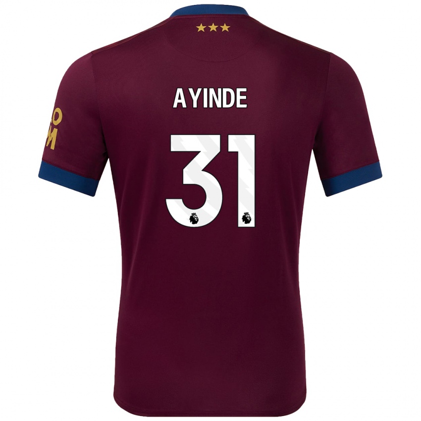 Dětské Leon Ayinde #31 Hnědý Daleko Hráčské Dresy 2024/25 Dres