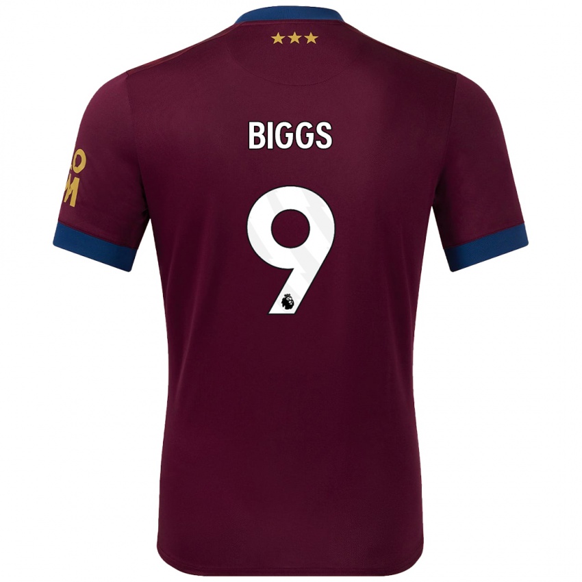 Dětské Maddie Biggs #9 Hnědý Daleko Hráčské Dresy 2024/25 Dres