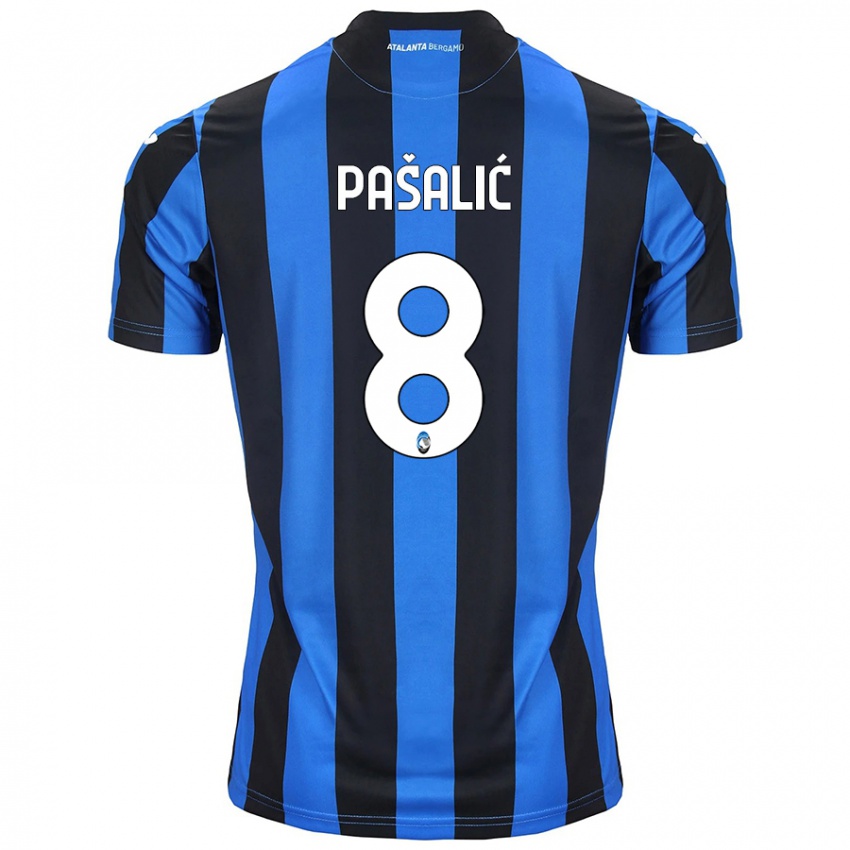 Pánské Mario Pasalic #8 Modrá Černá Domů Hráčské Dresy 2024/25 Dres