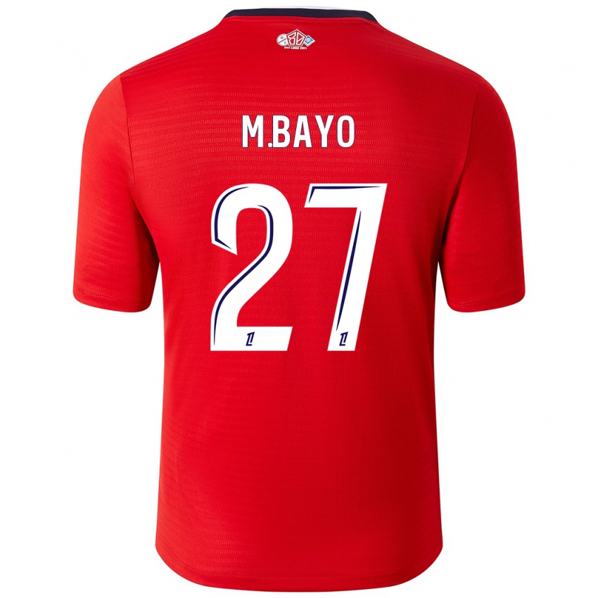 Pánské Mohamed Bayo #27 Červená Bílá Domů Hráčské Dresy 2024/25 Dres