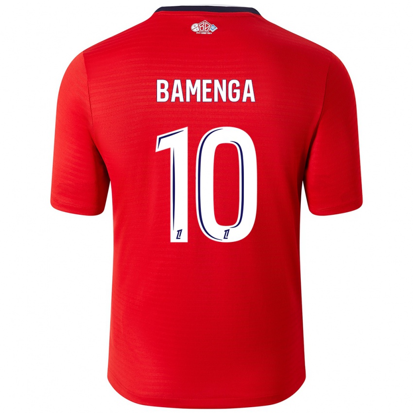 Pánské Naomie Bamenga #10 Červená Bílá Domů Hráčské Dresy 2024/25 Dres