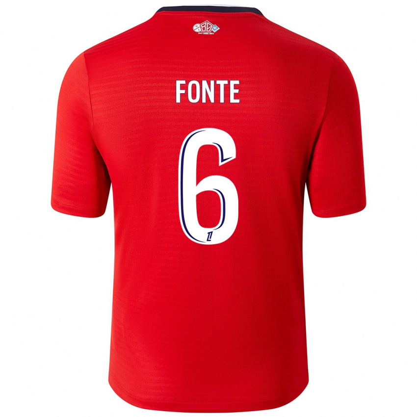 Pánské Jose Fonte #6 Červená Bílá Domů Hráčské Dresy 2024/25 Dres