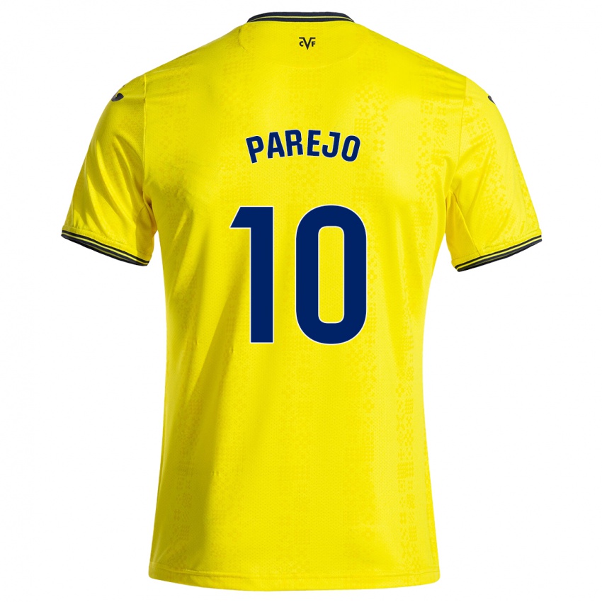 Pánské Dani Parejo #10 Žlutá Černá Domů Hráčské Dresy 2024/25 Dres