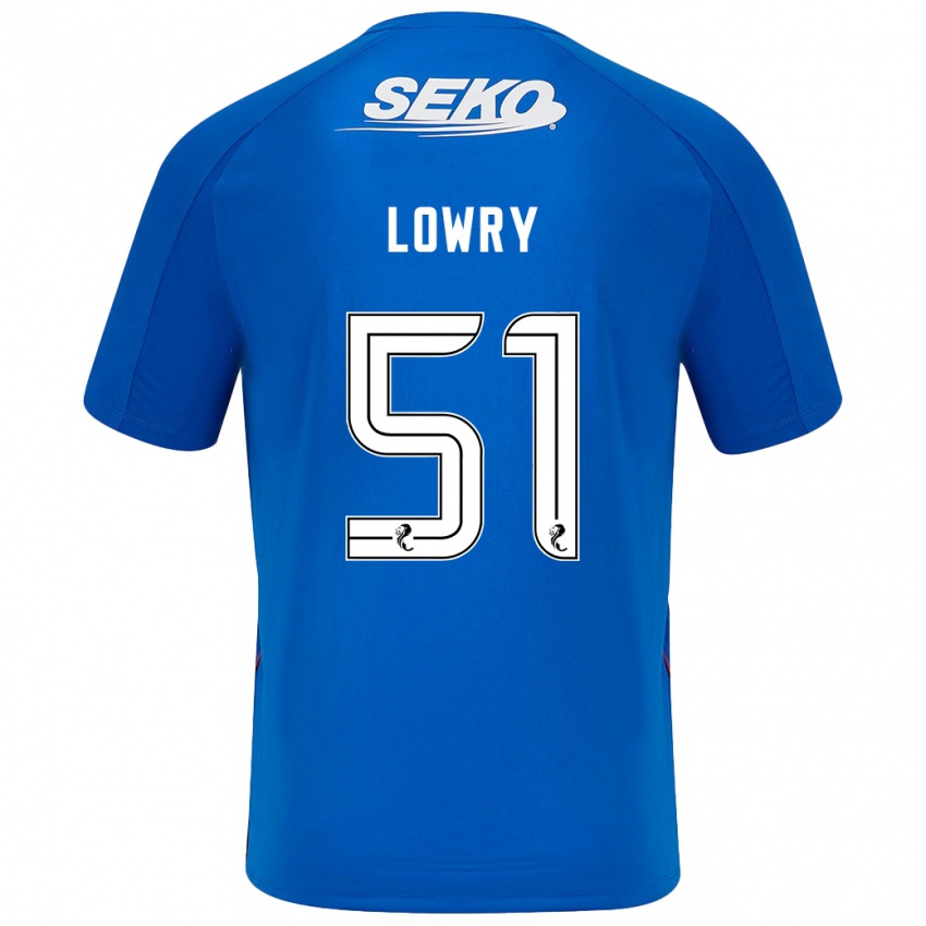 Pánské Alex Lowry #51 Tmavě Modrá Domů Hráčské Dresy 2024/25 Dres