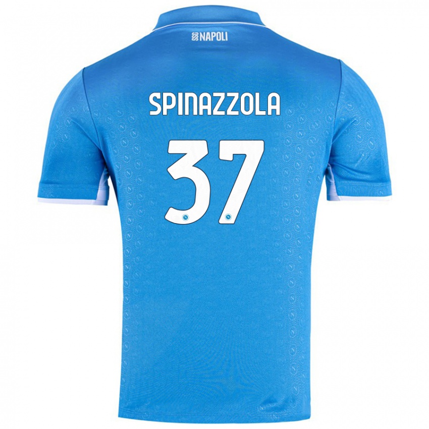 Pánské Leonardo Spinazzola #37 Nebesky Modrá Domů Hráčské Dresy 2024/25 Dres