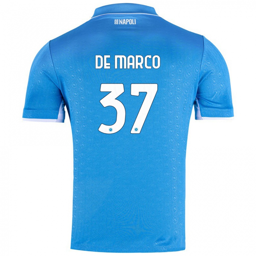 Pánské Francesco De Marco #37 Nebesky Modrá Domů Hráčské Dresy 2024/25 Dres