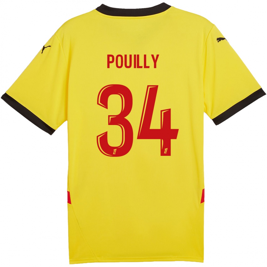 Pánské Tom Pouilly #34 Žlutá Červená Domů Hráčské Dresy 2024/25 Dres