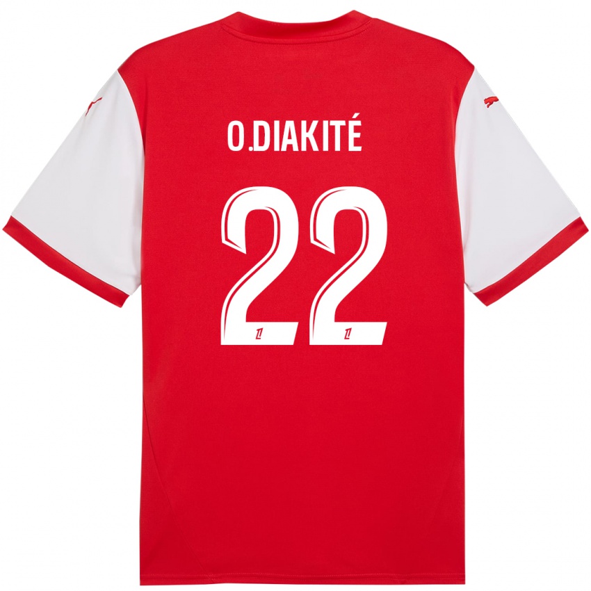 Pánské Oumar Diakité #22 Červená Bílá Domů Hráčské Dresy 2024/25 Dres