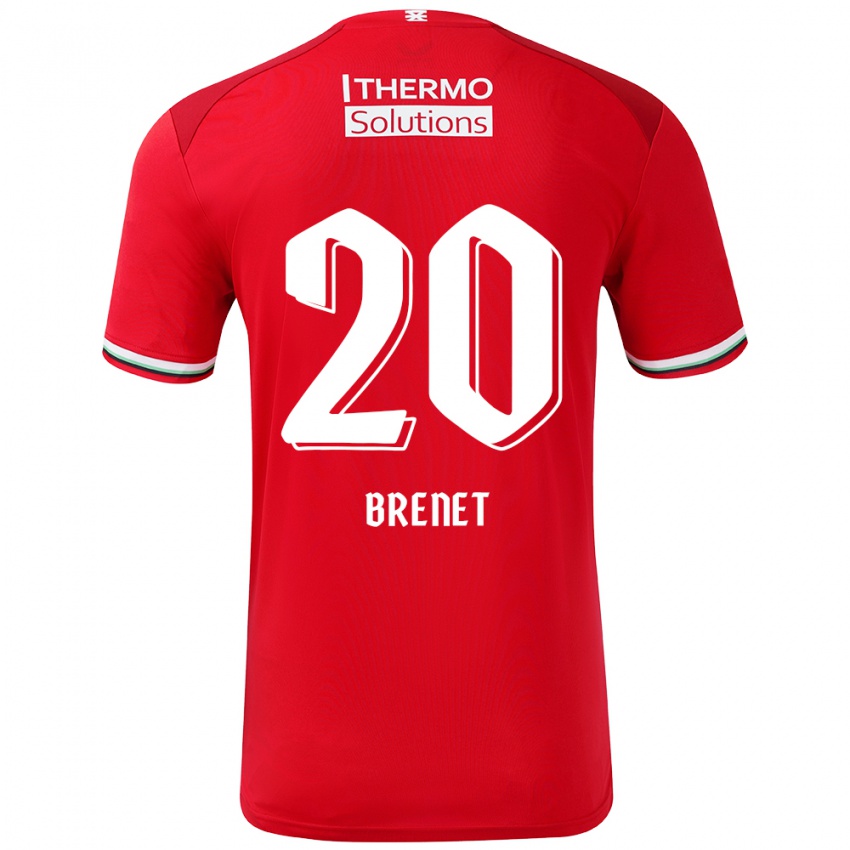 Pánské Joshua Brenet #20 Červená Bílá Domů Hráčské Dresy 2024/25 Dres