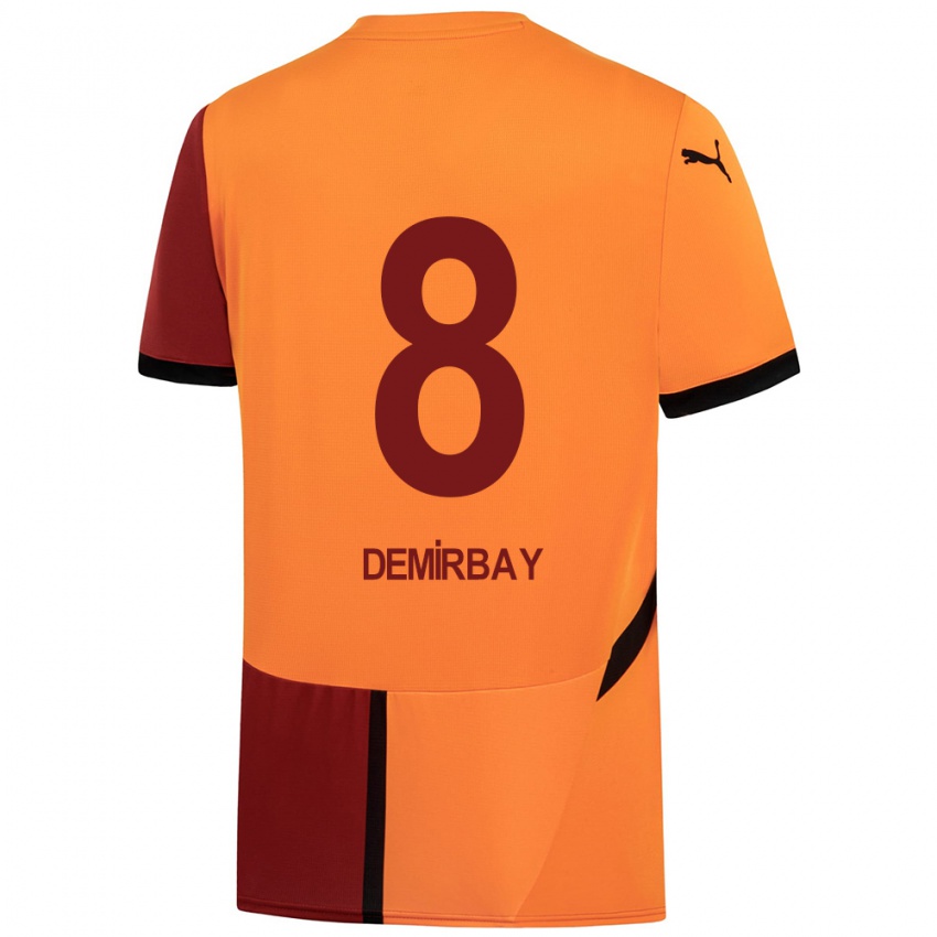 Pánské Kerem Demirbay #8 Žlutá Červená Domů Hráčské Dresy 2024/25 Dres