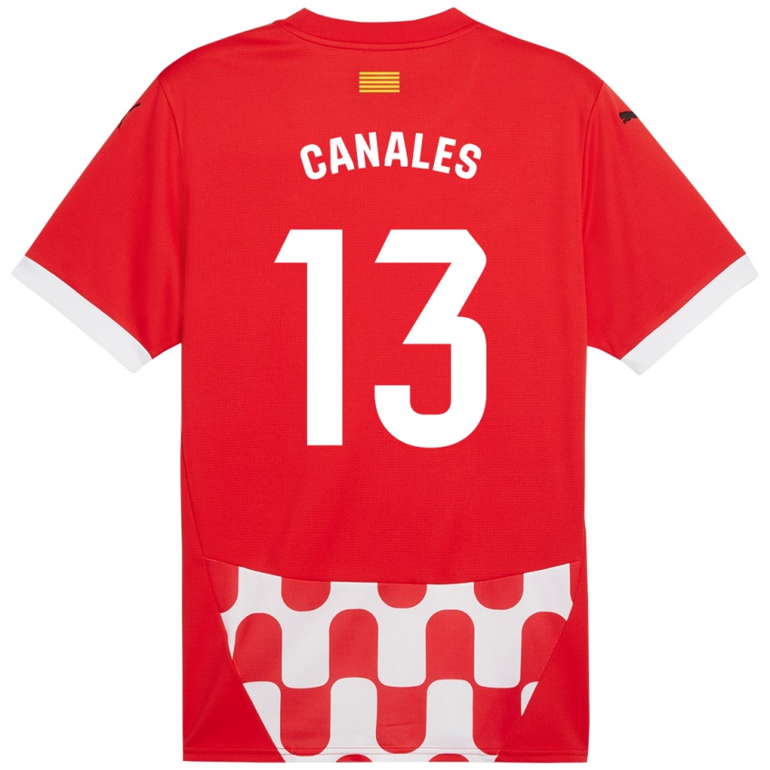 Pánské Juanvi Canales #13 Červená Bílá Domů Hráčské Dresy 2024/25 Dres