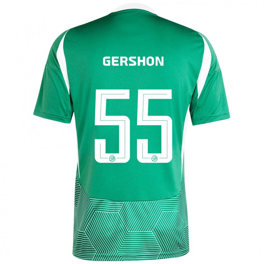 Pánské Rami Gershon #55 Zelená Bílá Domů Hráčské Dresy 2024/25 Dres