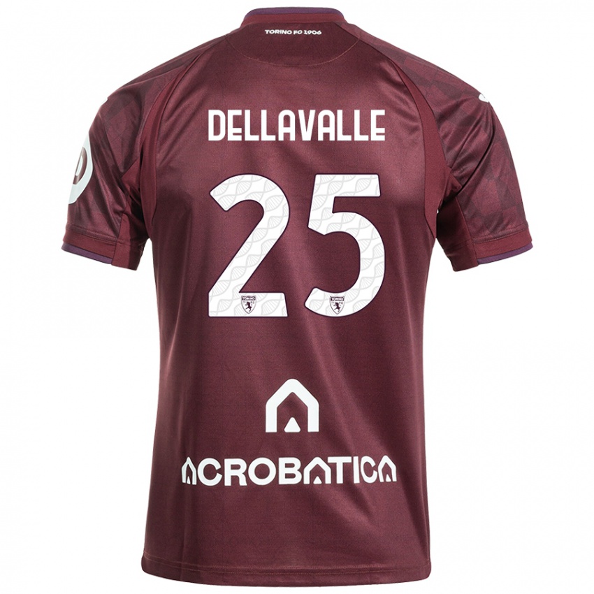 Pánské Alessandro Dellavalle #25 Kaštanově Bílá Domů Hráčské Dresy 2024/25 Dres