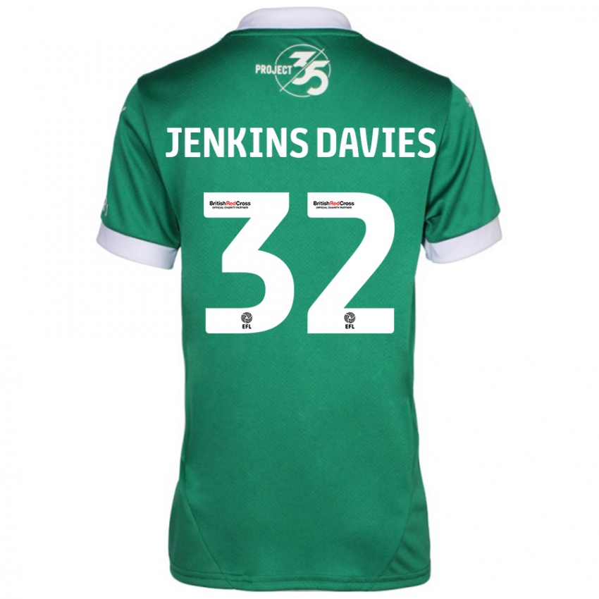 Pánské Will Jenkins-Davies #32 Zelená Bílá Domů Hráčské Dresy 2024/25 Dres