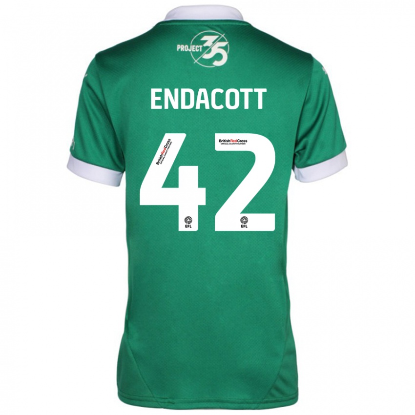 Pánské Jack Endacott #42 Zelená Bílá Domů Hráčské Dresy 2024/25 Dres