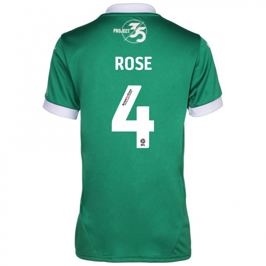 Pánské Jemma Rose #4 Zelená Bílá Domů Hráčské Dresy 2024/25 Dres