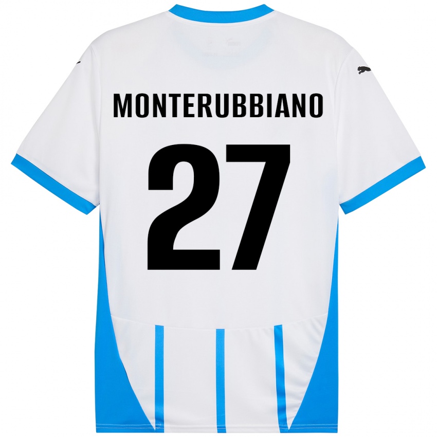 Pánské Valeria Monterubbiano #27 Bílá Modrá Daleko Hráčské Dresy 2024/25 Dres