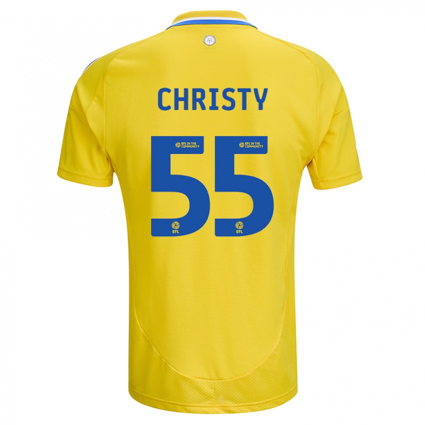 Pánské Harry Christy #55 Žlutá Modrá Daleko Hráčské Dresy 2024/25 Dres