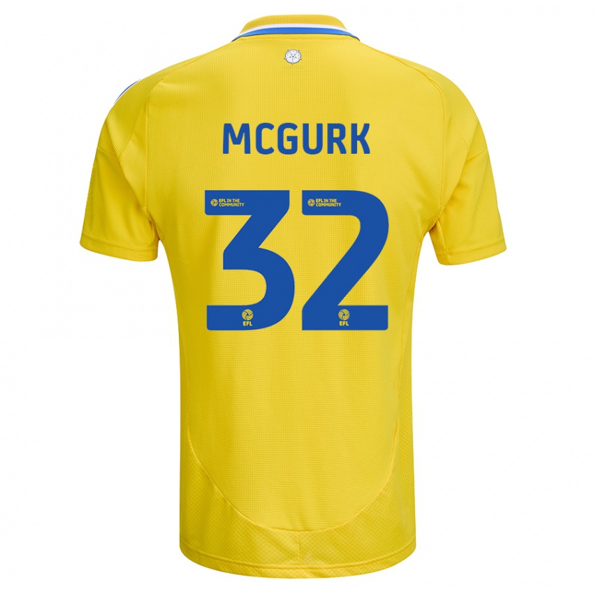 Pánské Sean Mcgurk #32 Žlutá Modrá Daleko Hráčské Dresy 2024/25 Dres