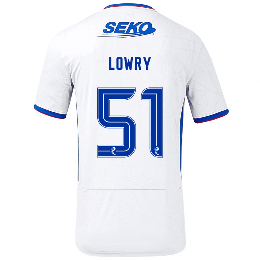 Pánské Alex Lowry #51 Bílá Modrá Daleko Hráčské Dresy 2024/25 Dres