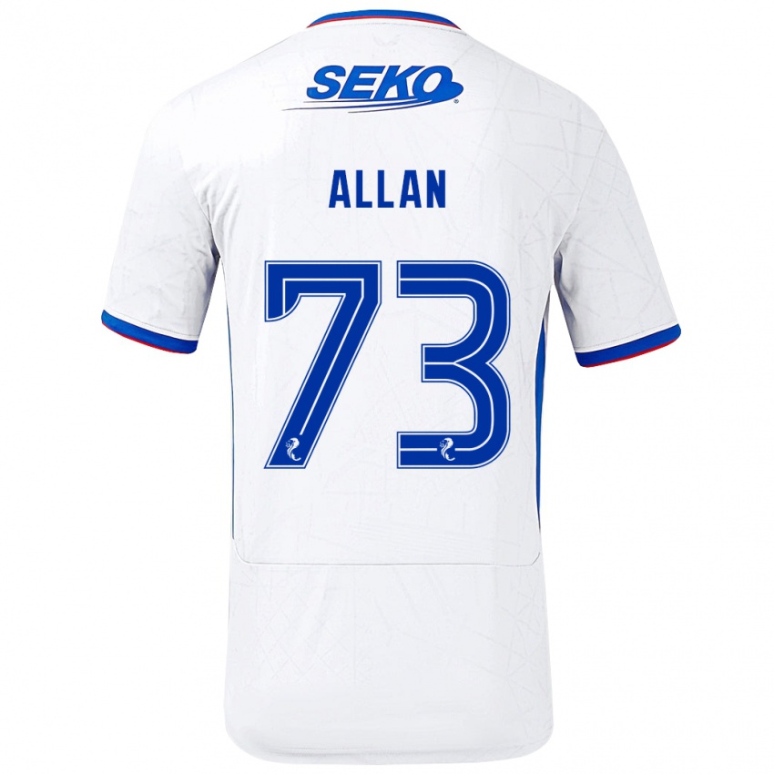 Pánské Connor Allan #73 Bílá Modrá Daleko Hráčské Dresy 2024/25 Dres