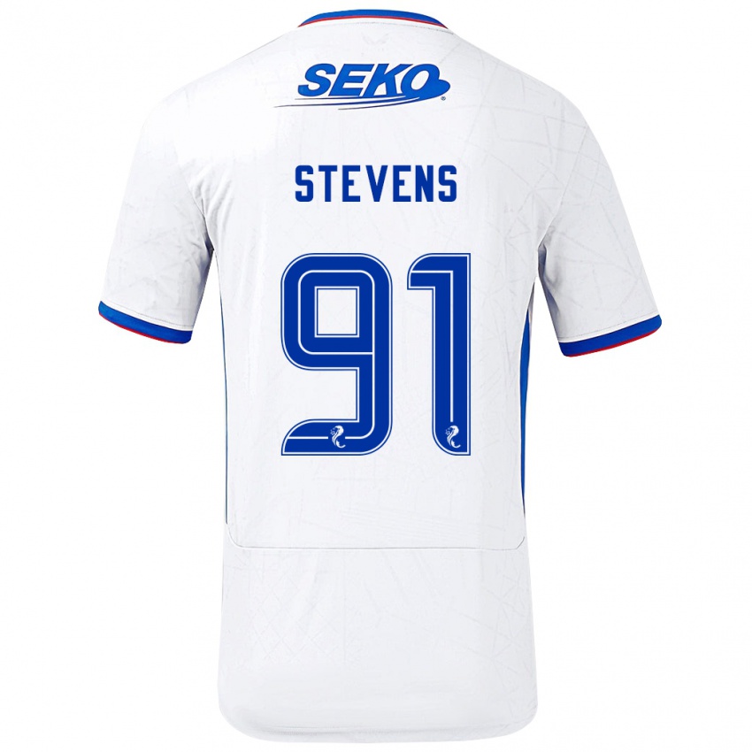 Pánské Archie Stevens #91 Bílá Modrá Daleko Hráčské Dresy 2024/25 Dres