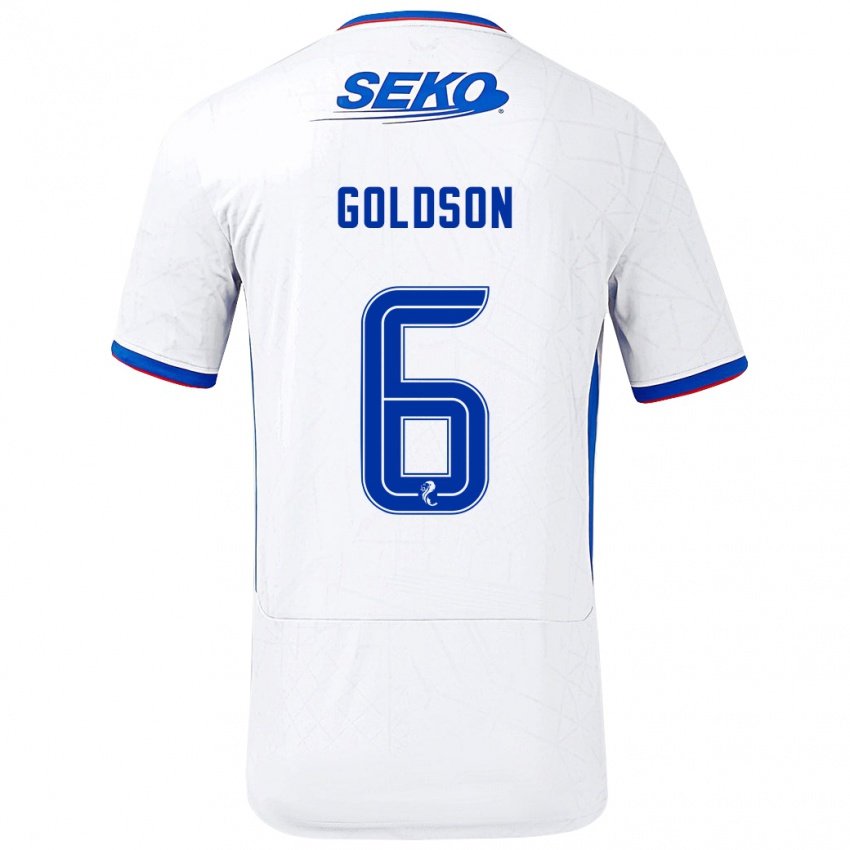 Pánské Connor Goldson #6 Bílá Modrá Daleko Hráčské Dresy 2024/25 Dres