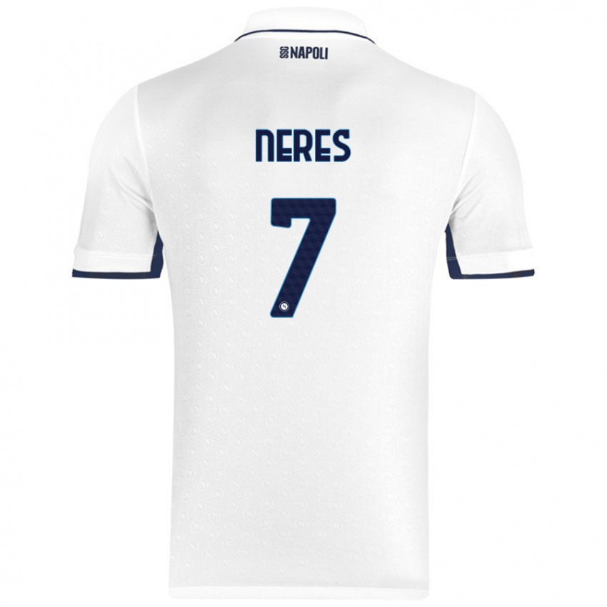 Pánské David Neres #7 Bílá Královská Modrá Daleko Hráčské Dresy 2024/25 Dres