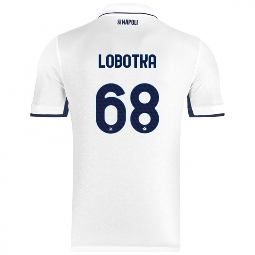 Pánské Stanislav Lobotka #68 Bílá Královská Modrá Daleko Hráčské Dresy 2024/25 Dres