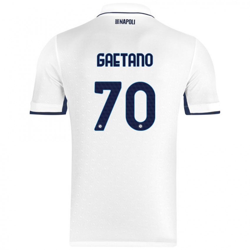 Pánské Gianluca Gaetano #70 Bílá Královská Modrá Daleko Hráčské Dresy 2024/25 Dres